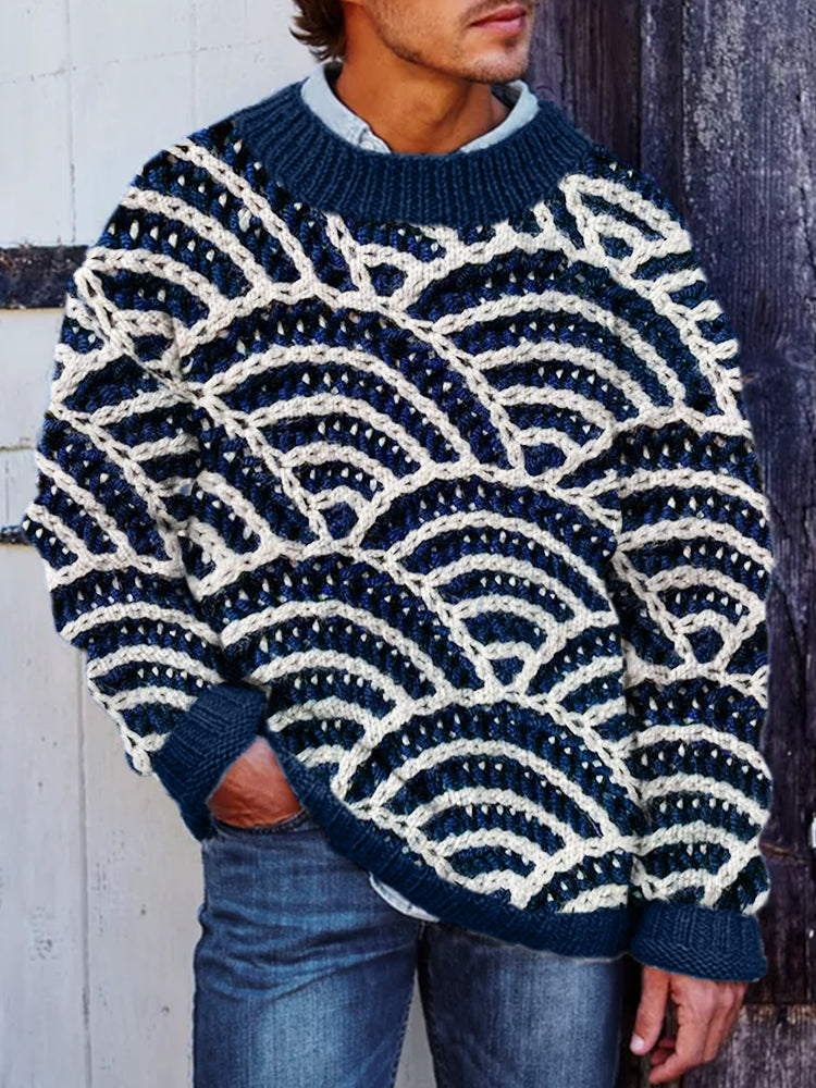 Textured Striped Sweater