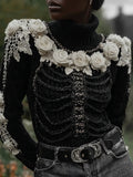 Textured Cropped Sweater