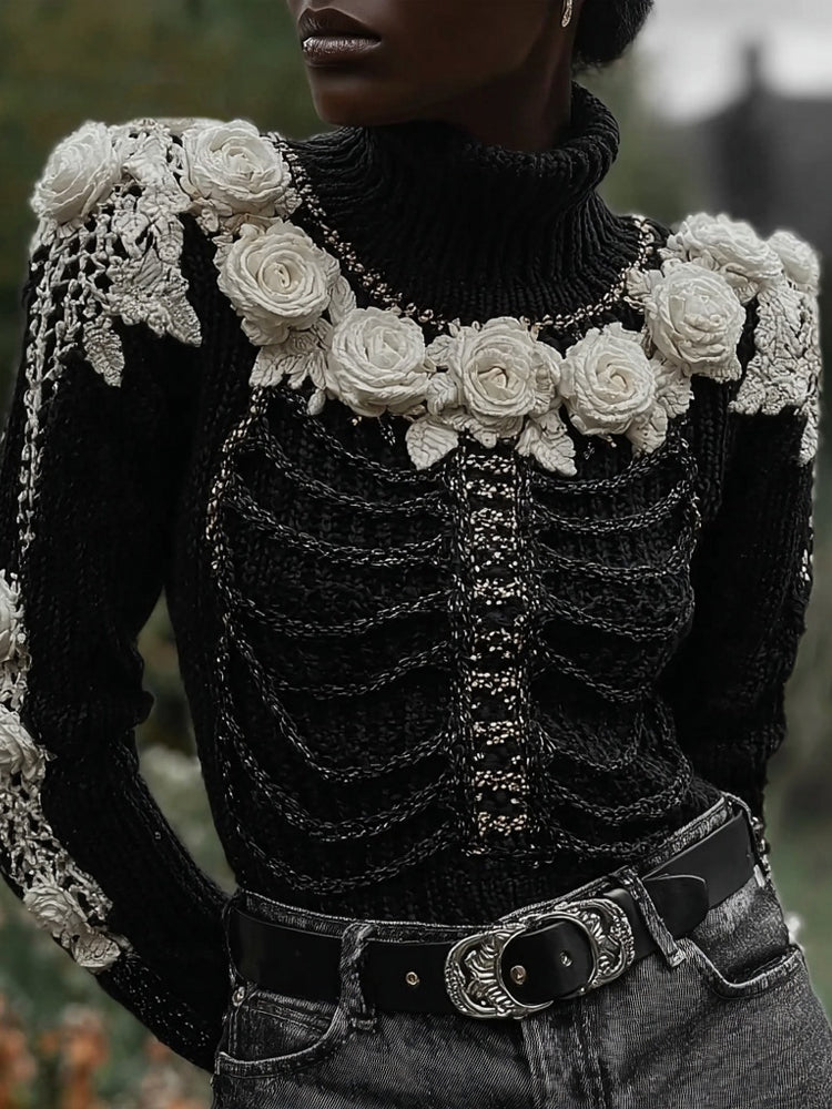 Textured Cropped Sweater