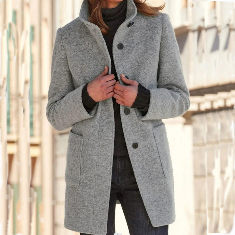 Layered Hooded Coat
