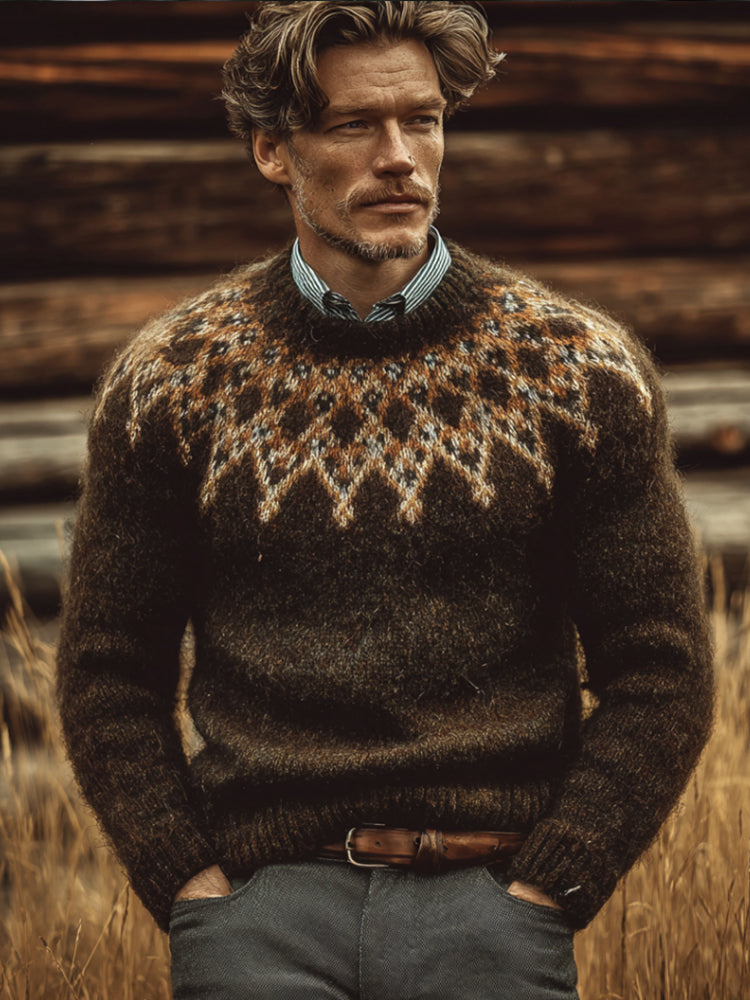 Textured Buttoned Sweater