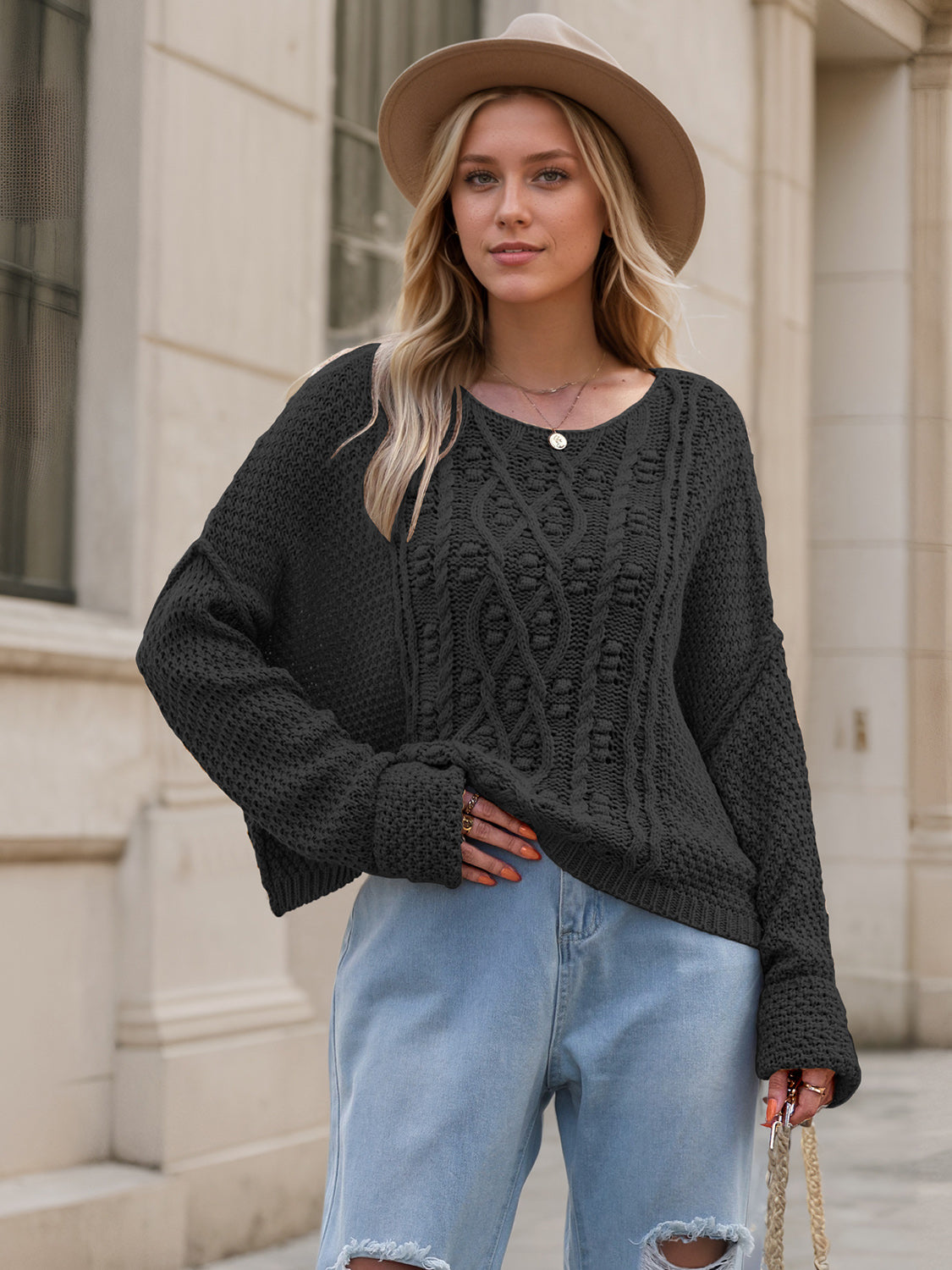 Relaxed Textured Sweater