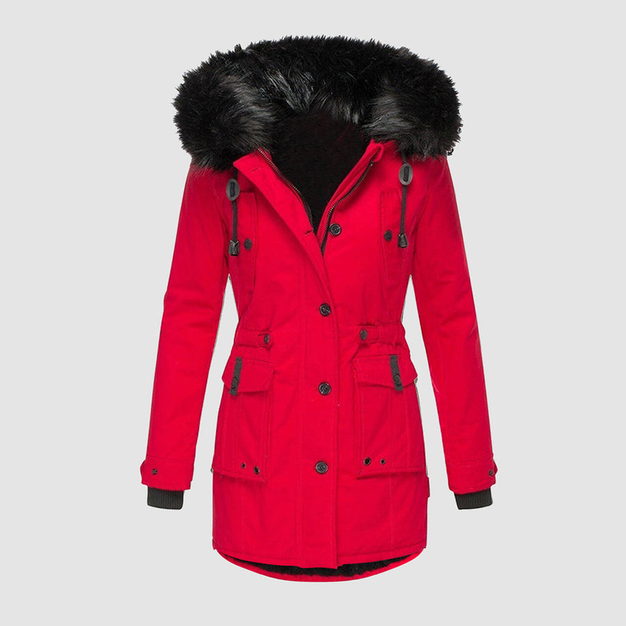 Layered Hooded Coat