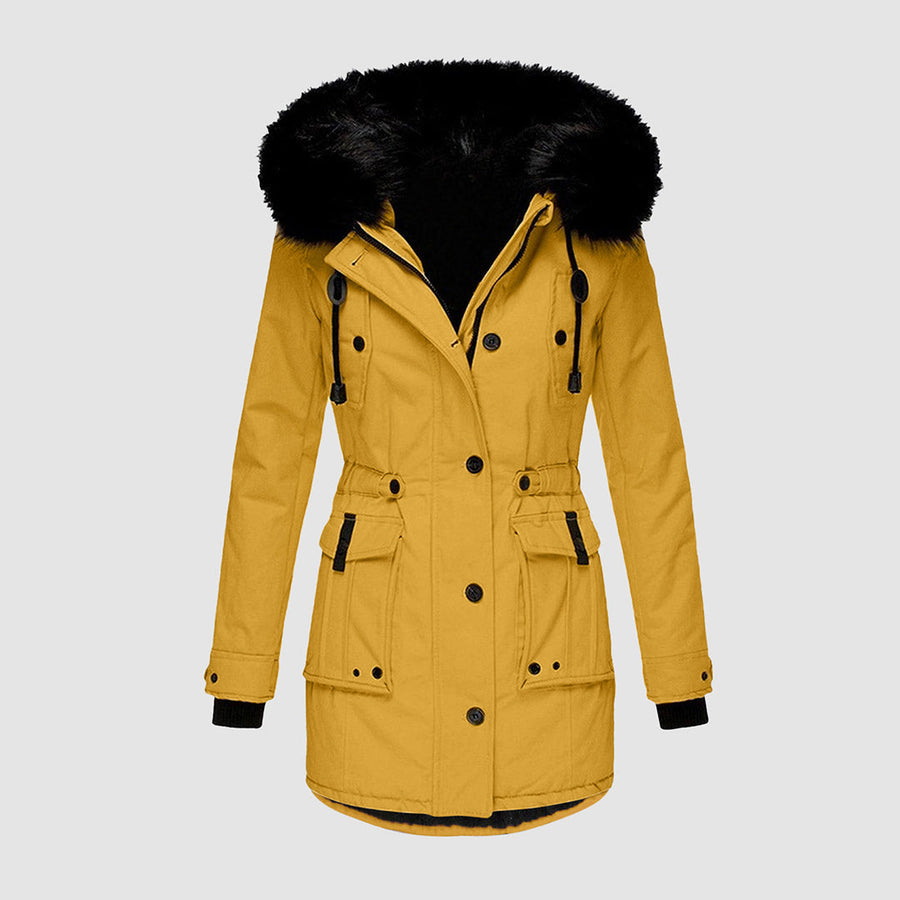 Layered Hooded Coat