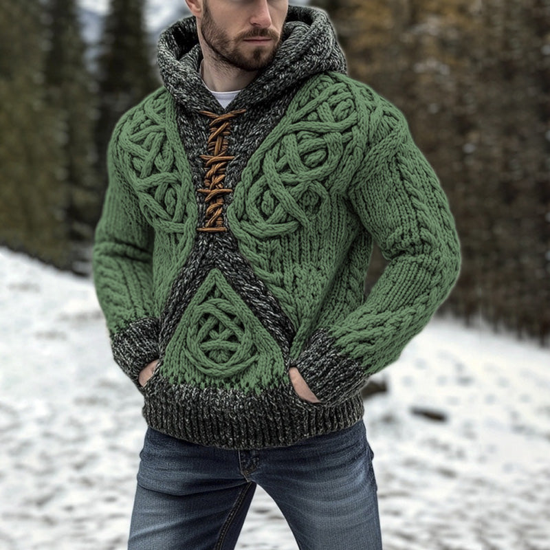 Textured Buttoned Sweater