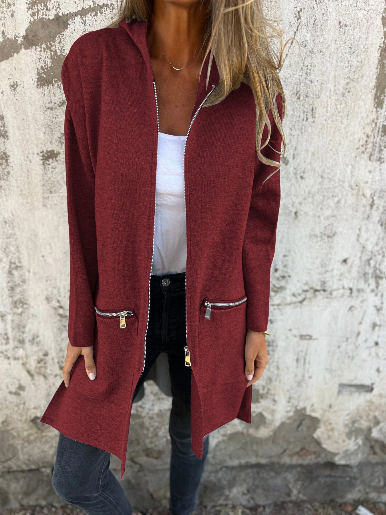 Layered Buttoned Coat