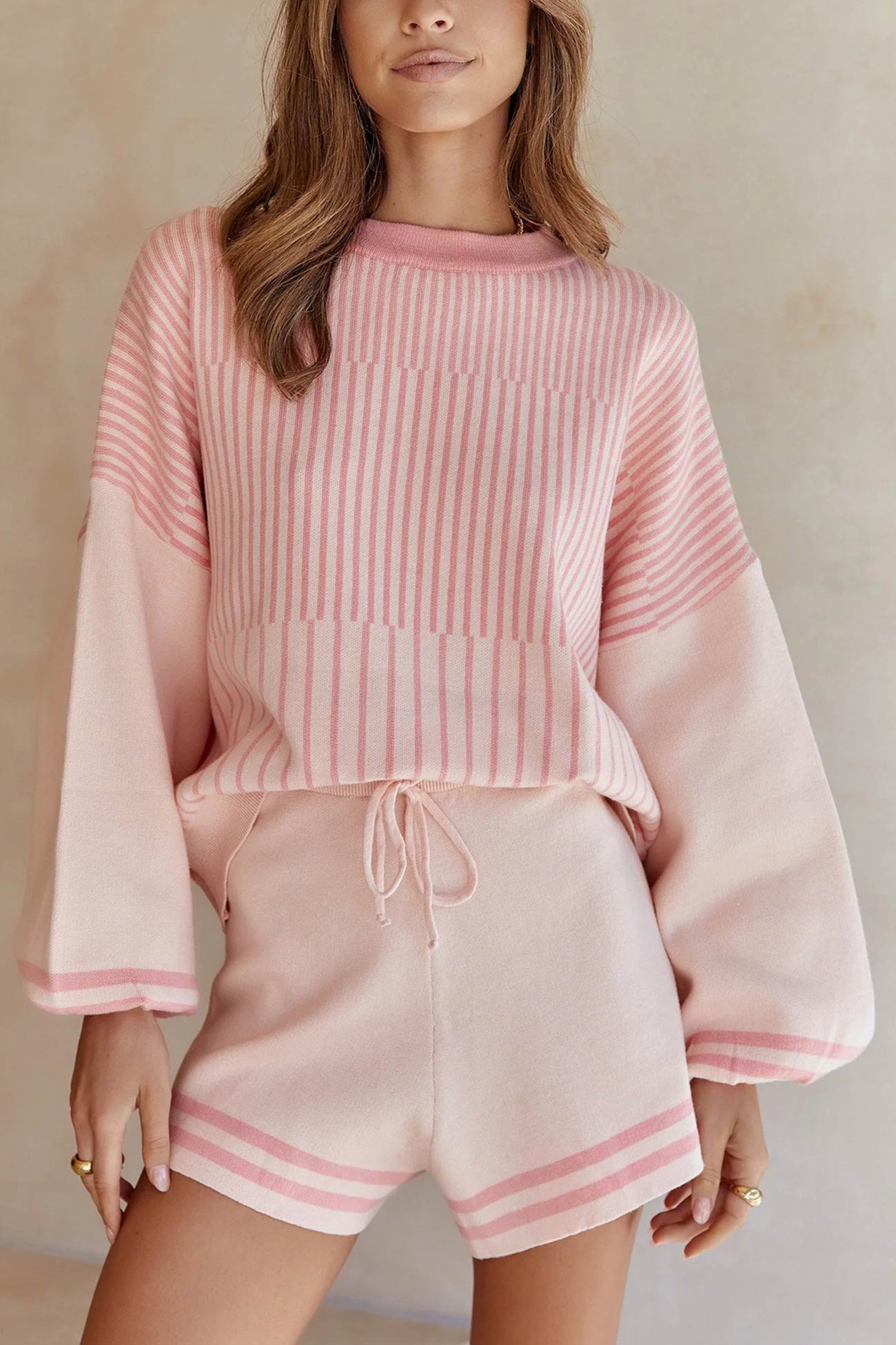 Textured Striped Sweater
