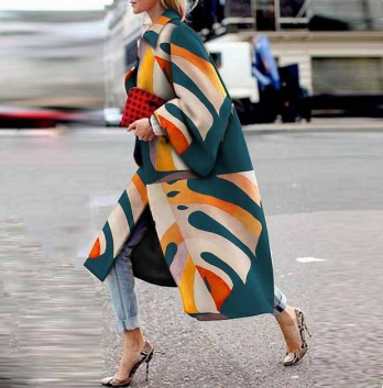 Layered Double-Breasted Coat