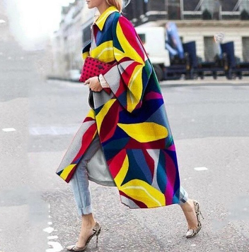 Layered Double-Breasted Coat