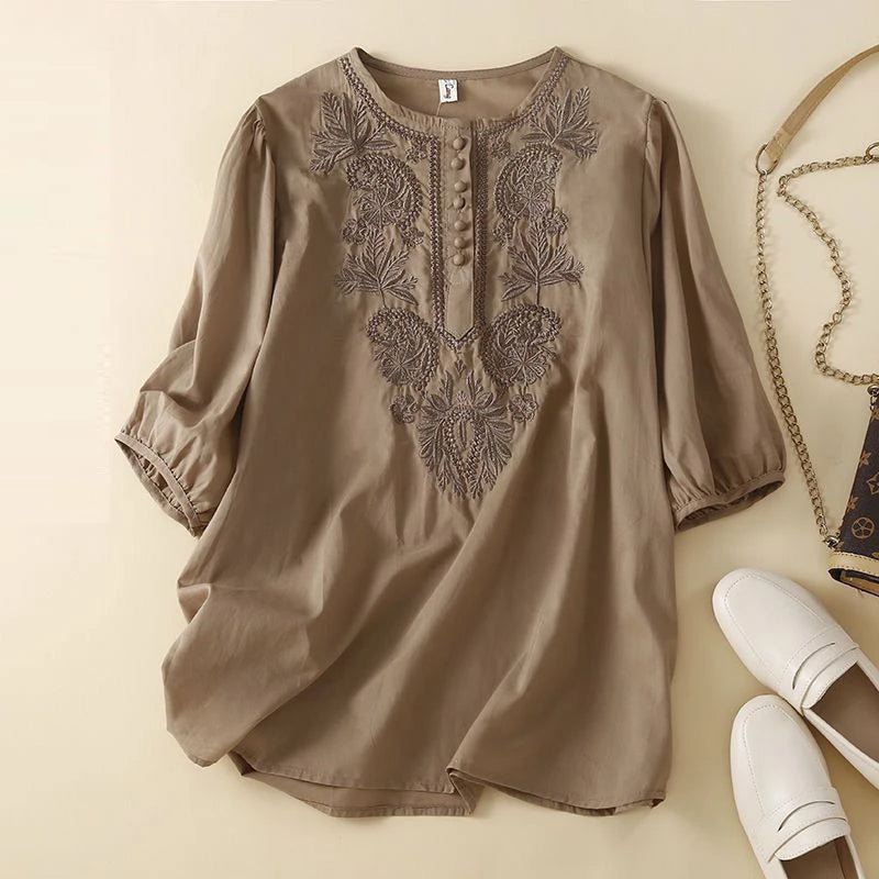 Garden Buttoned Blouse