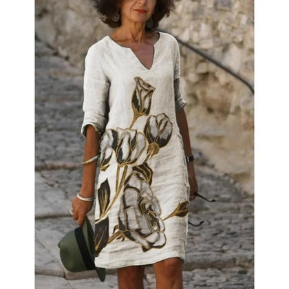 Sunset Short-Sleeve Dress