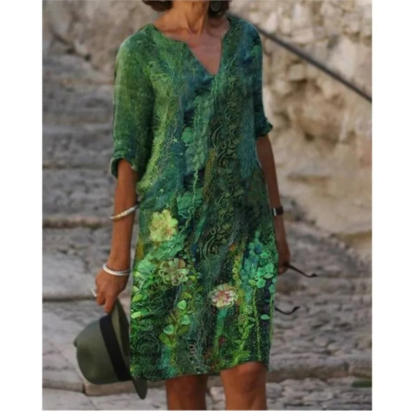 Sunset Short-Sleeve Dress