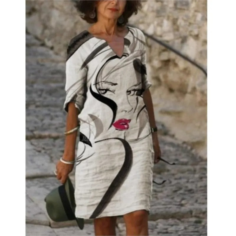 Sunset Short-Sleeve Dress