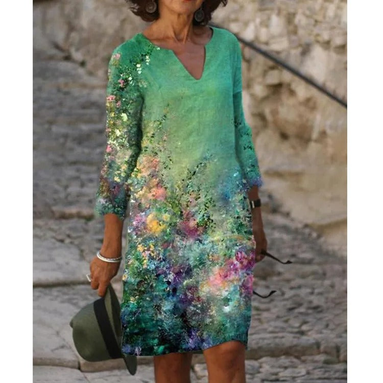 Sunset Short-Sleeve Dress