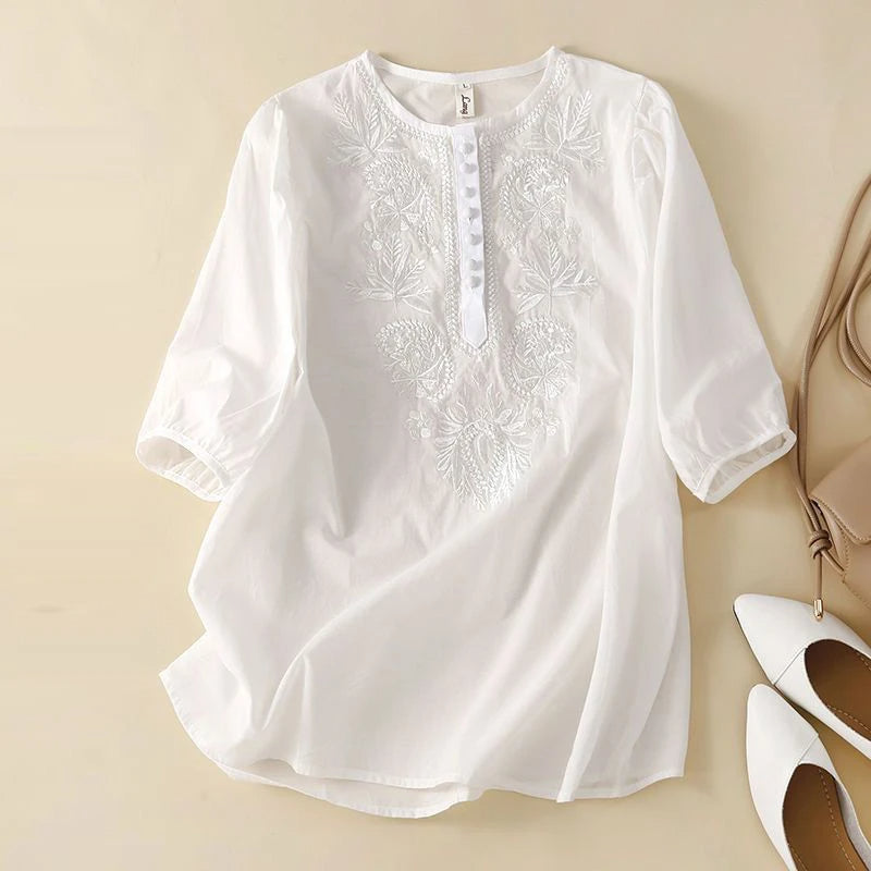 Garden Buttoned Blouse