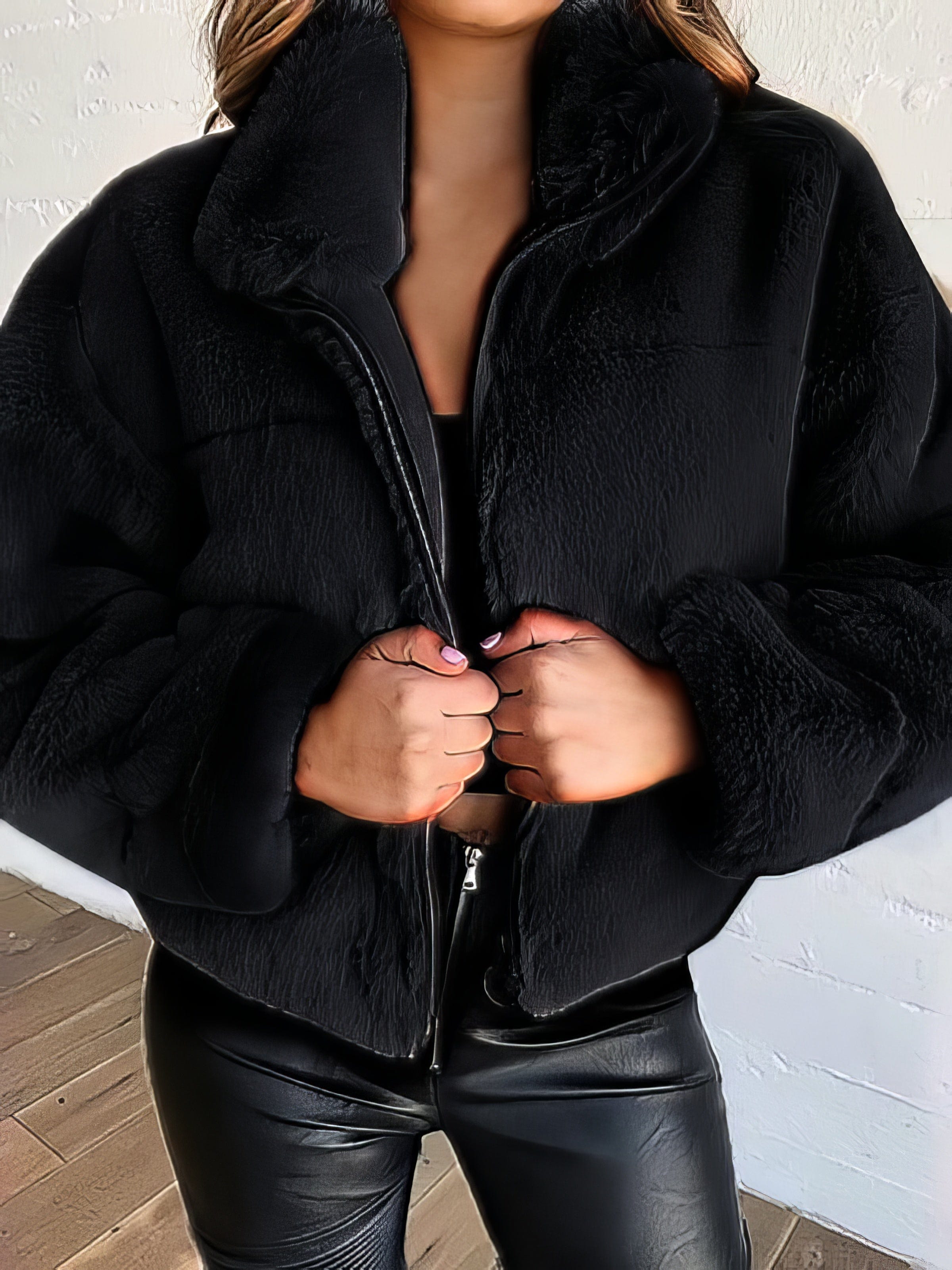 Layered Buttoned Coat