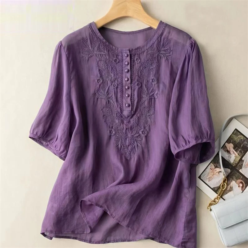 Garden Buttoned Blouse